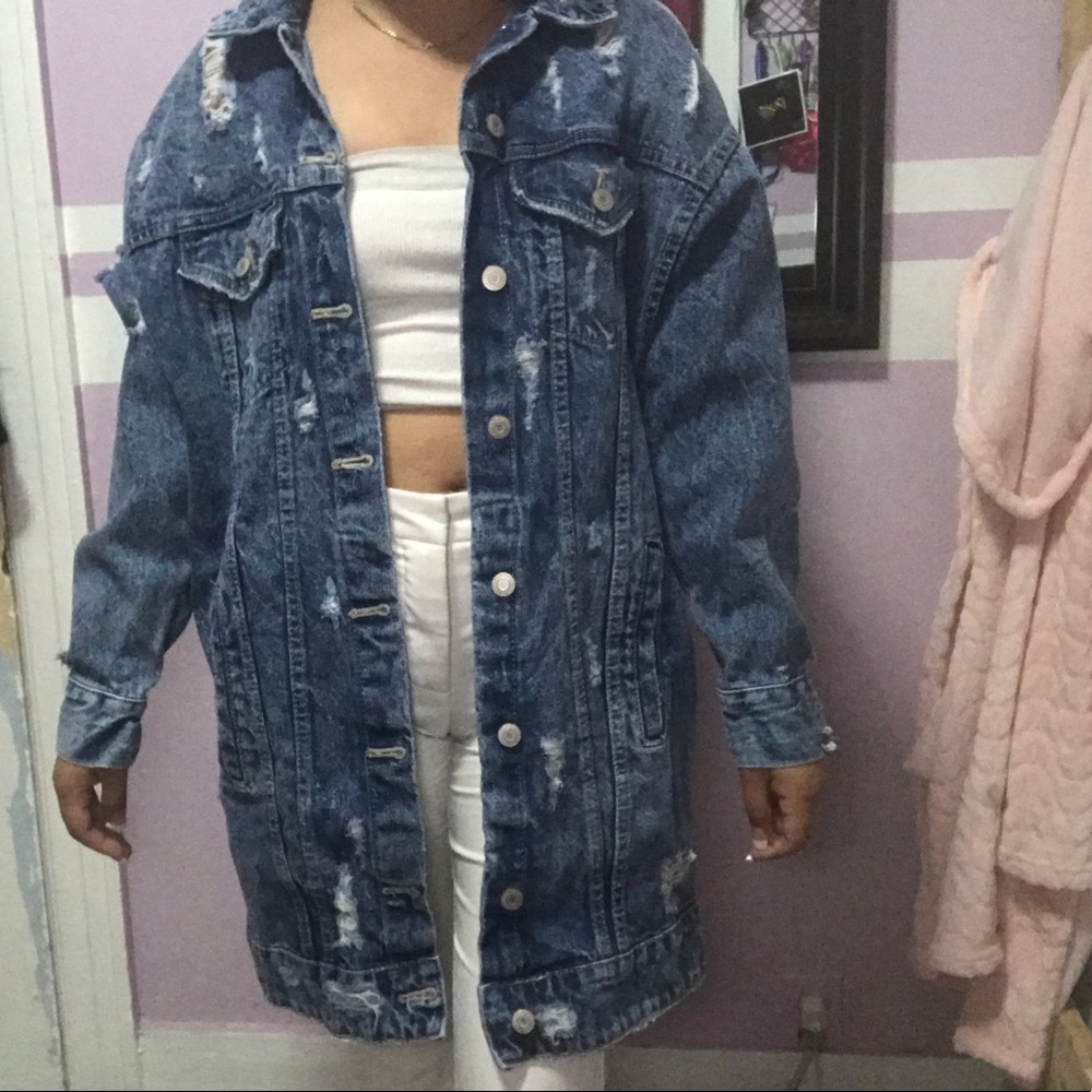 Cute oversized denim jacket from Zara